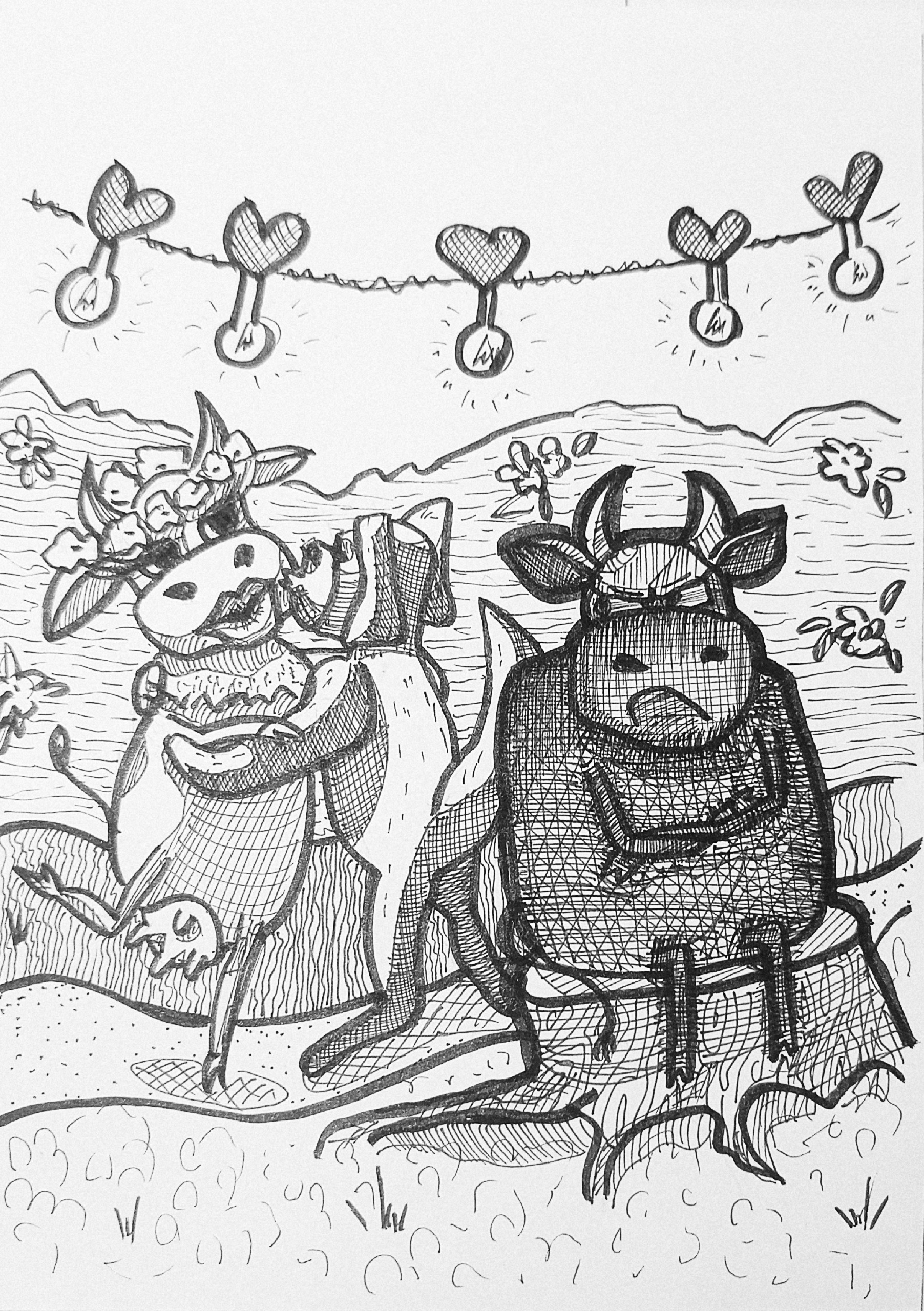 Мои рисунки: серия быстрых скетчей на Inktober 2025, часть 4