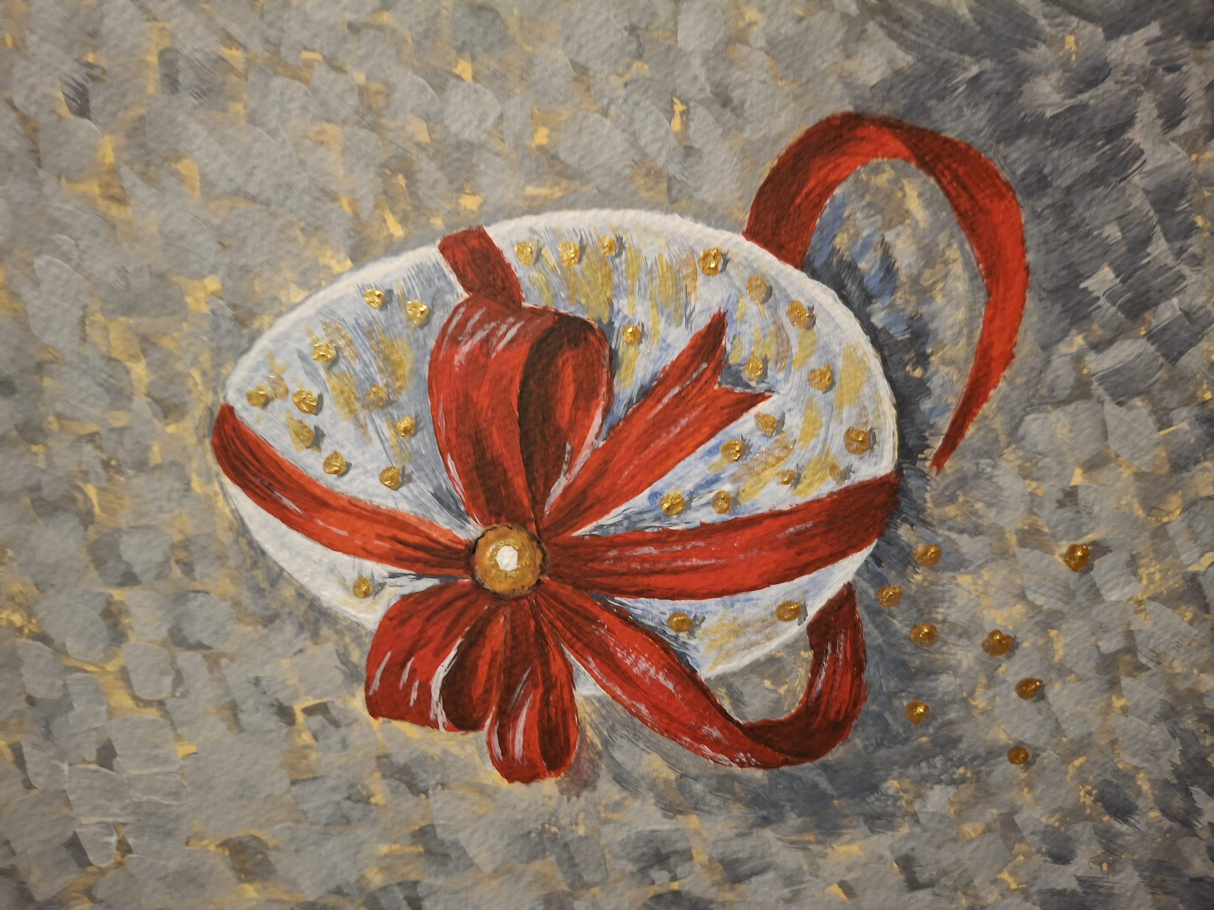 Мой рисунок: пасхальное яйцо акрилом