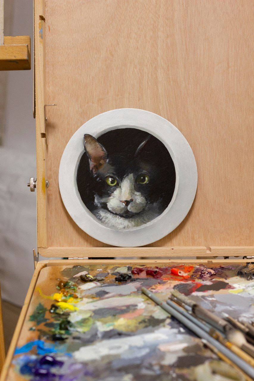 Мои рисунки: портреты домашних животных маслом