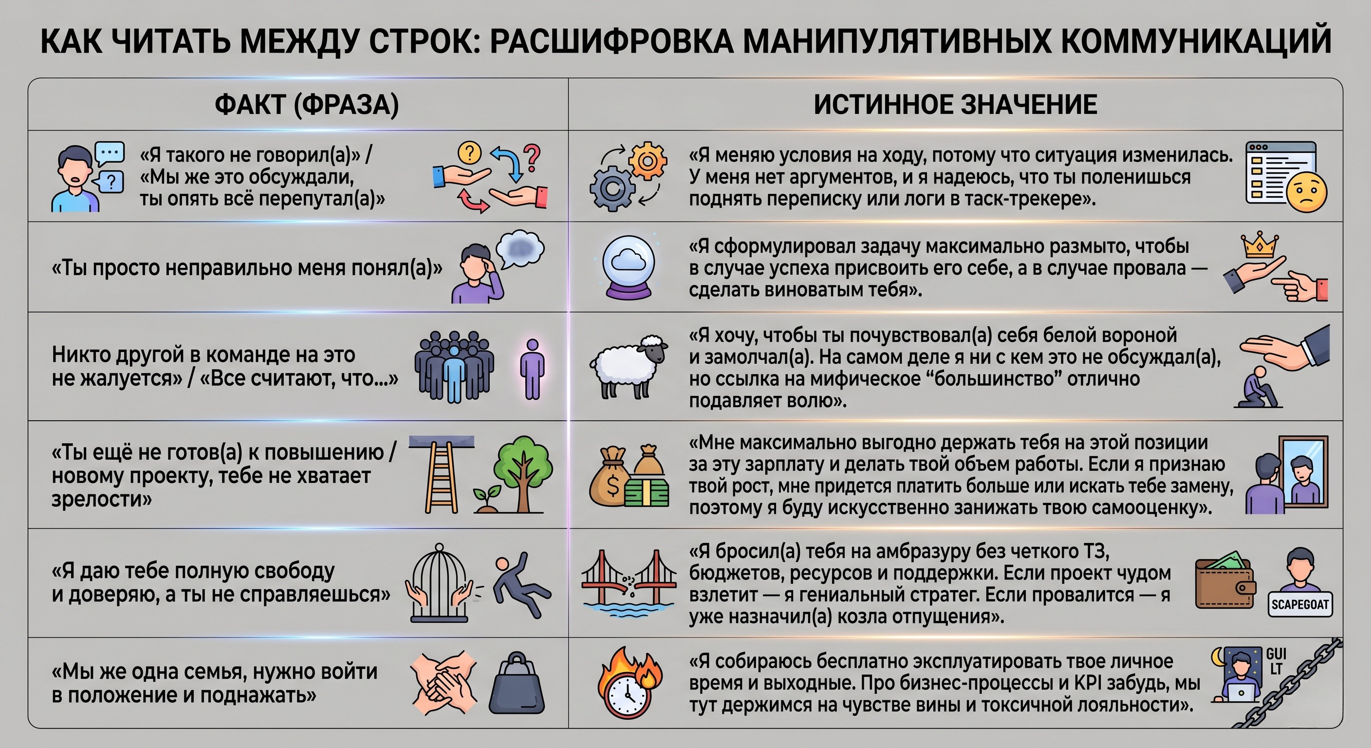 Офисный газлайтинг: как распознать манипуляции на работе и защитить границы