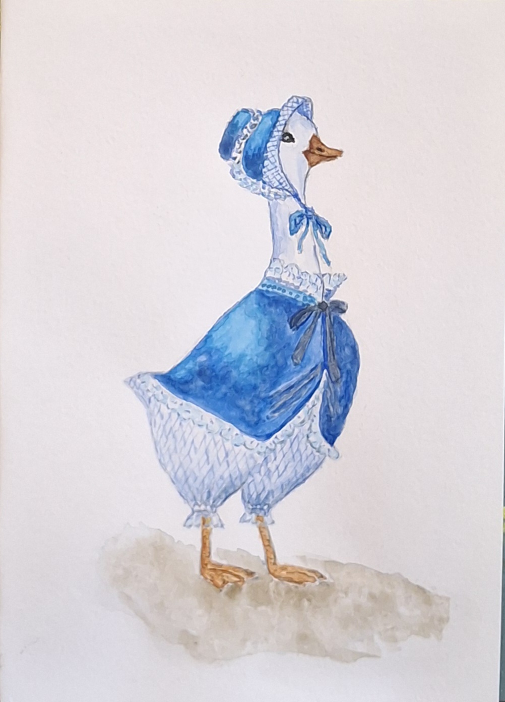 Мои рисунки: картины акварелью «Жили у бабуси два великолепных гуся»