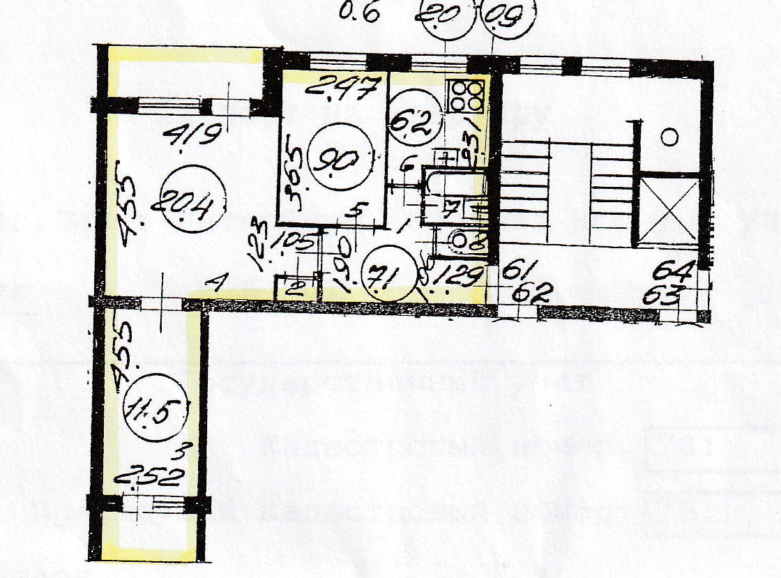 Планировка в трешке в доме серии ЛГ-504Д