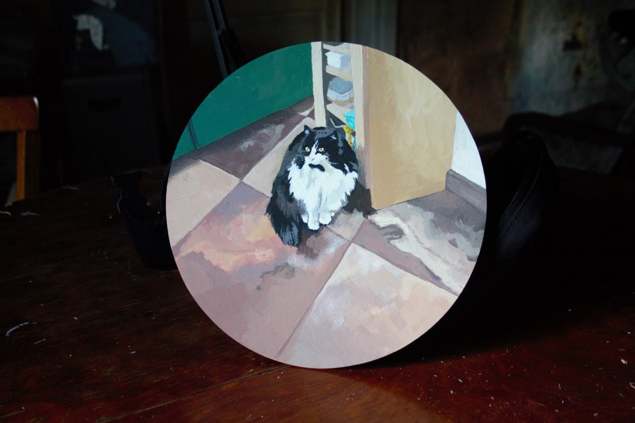 Мой рисунок: портрет моей кошки