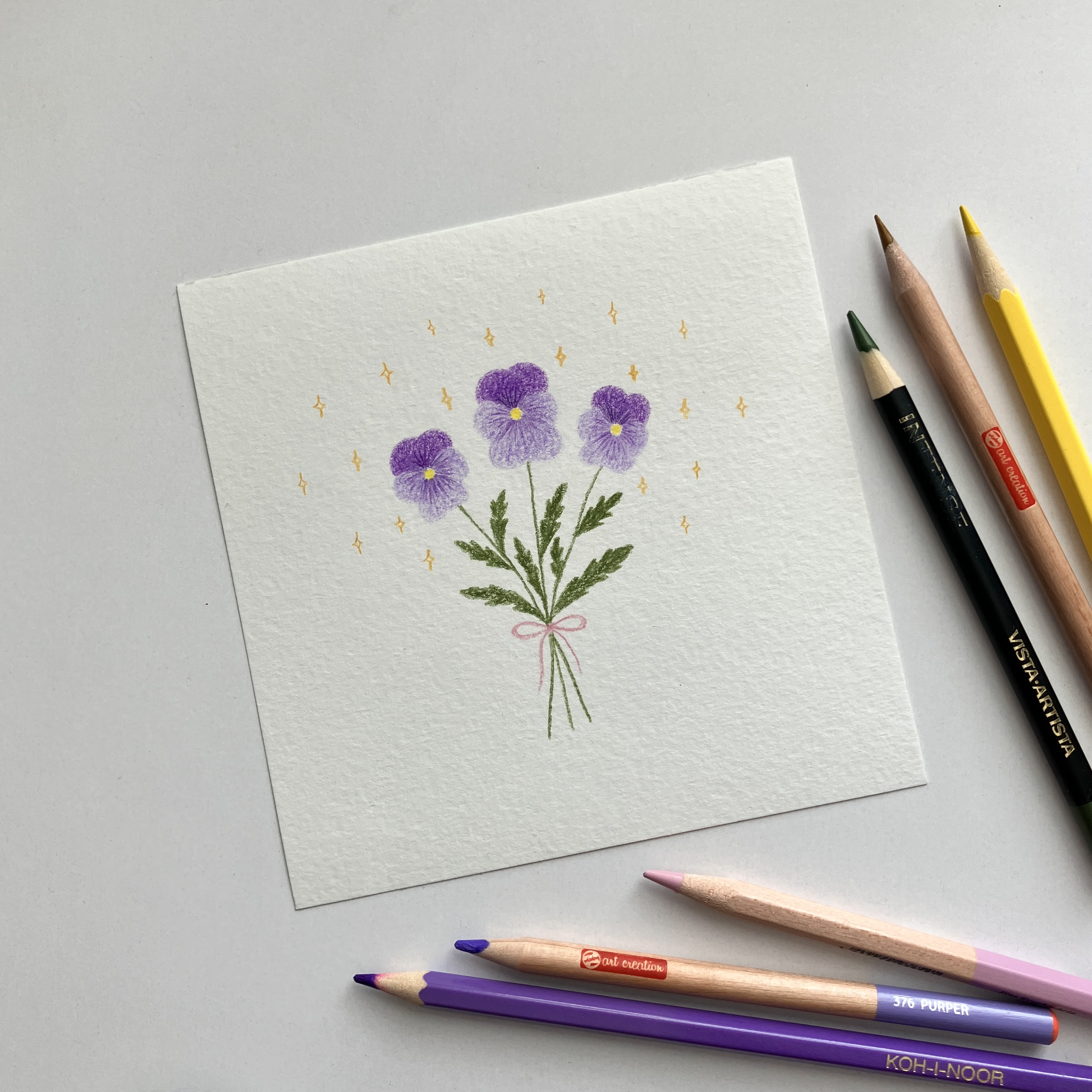 Мой рисунок: открытка для бабушки