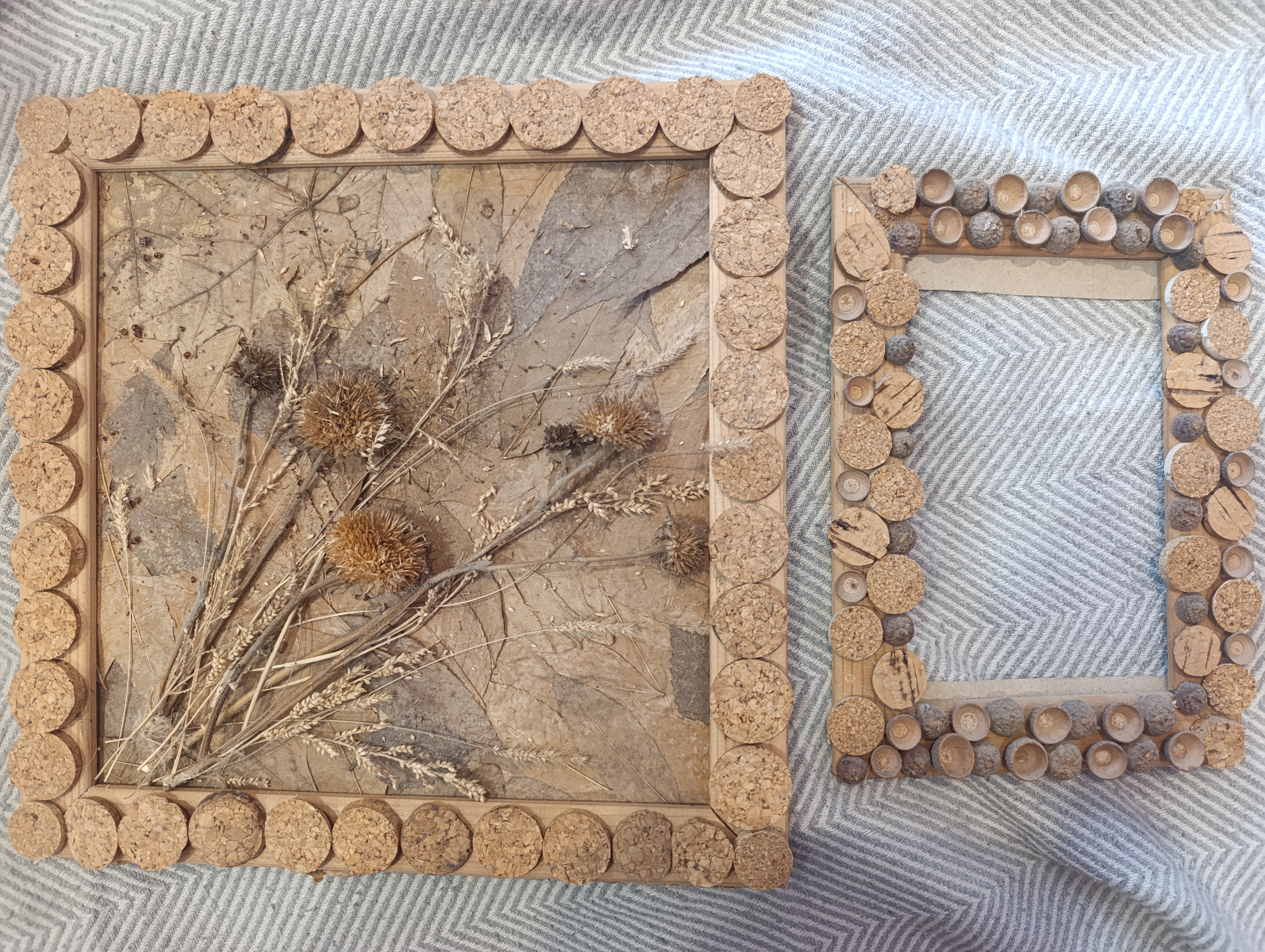 Ручная работа: рамки, ваза и конусы из натуральных материалов