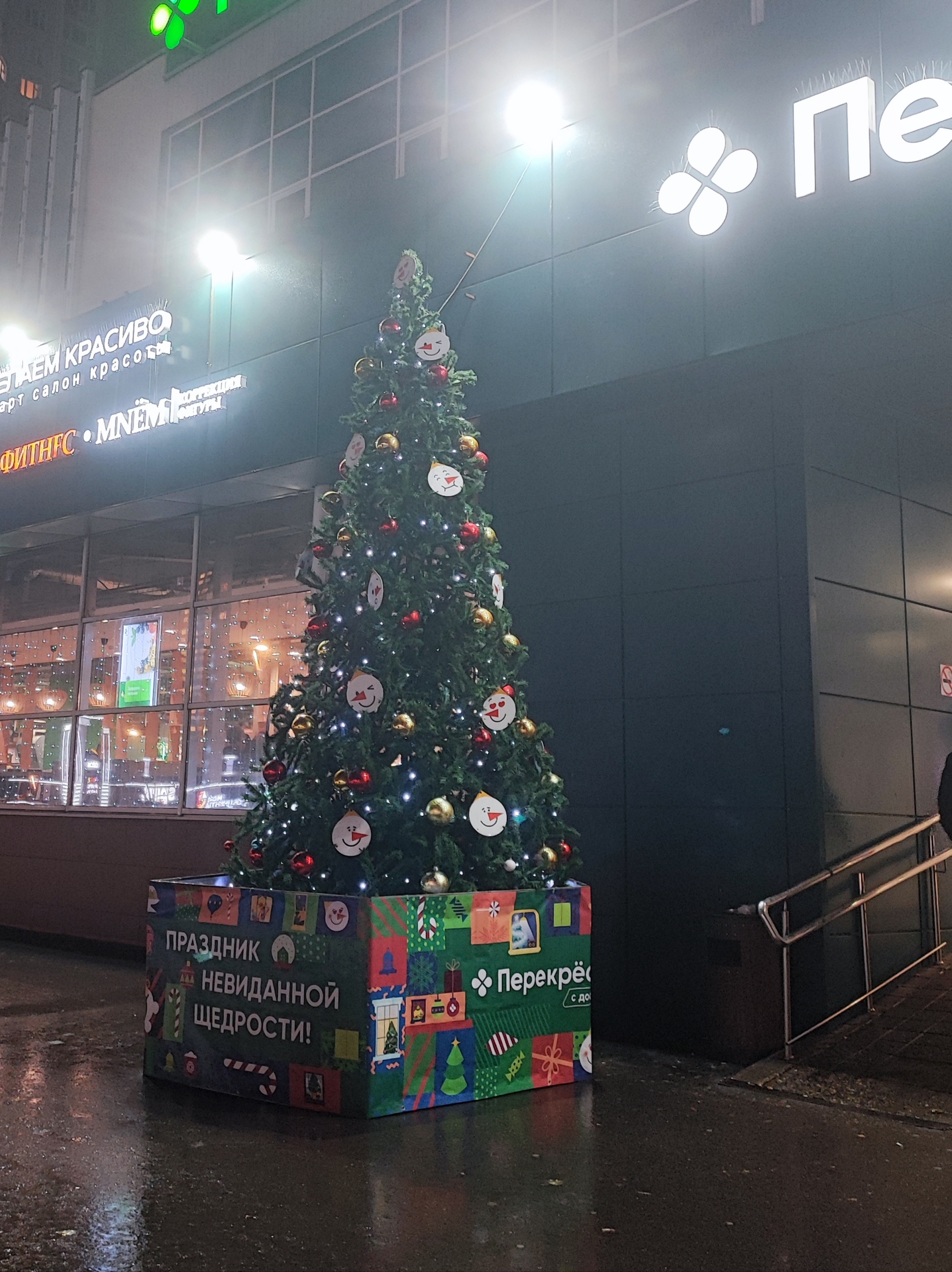 Бесят новогодние елки в осенних лужах