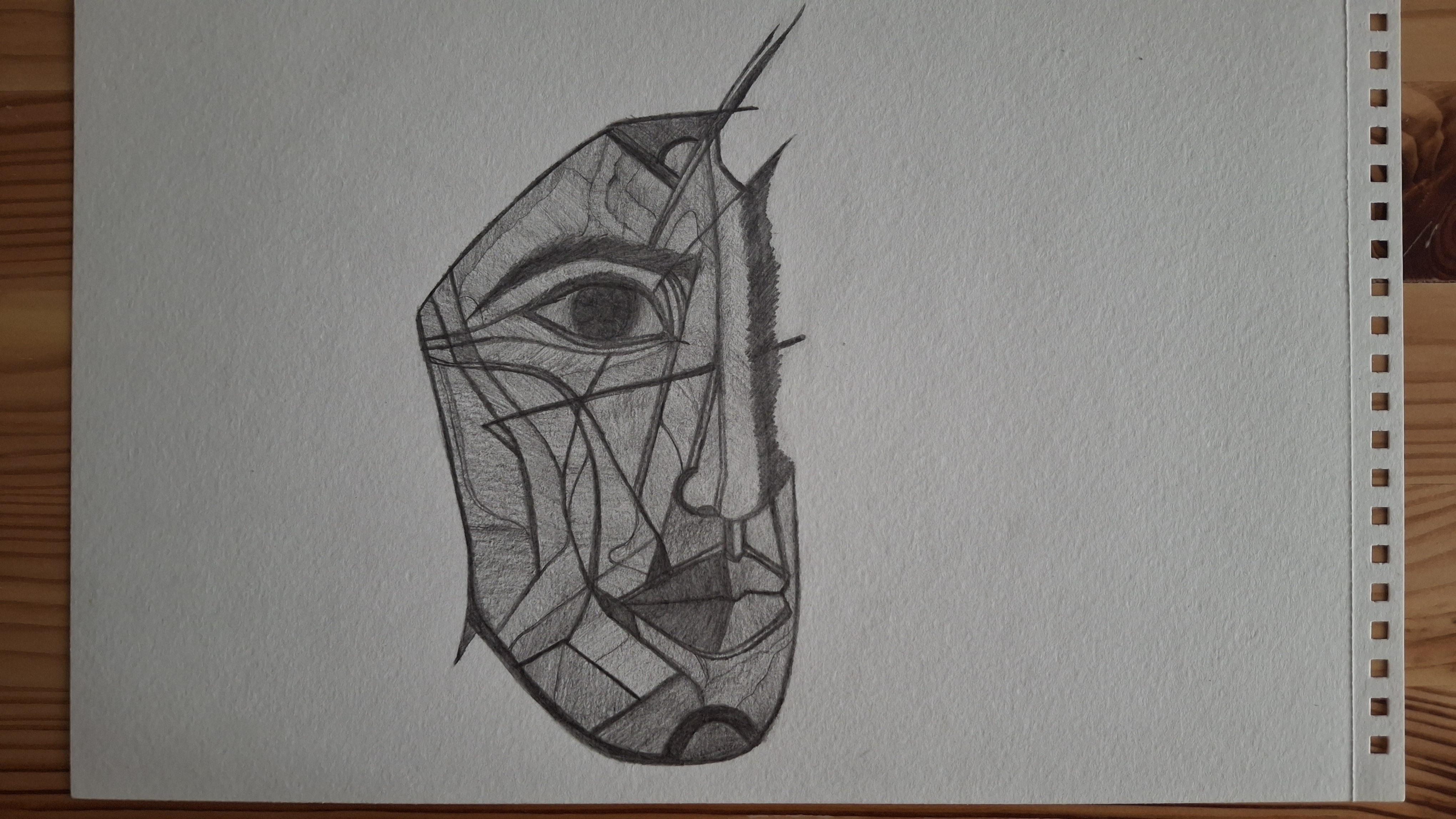 Мой рисунок: абстрактное лицо человека