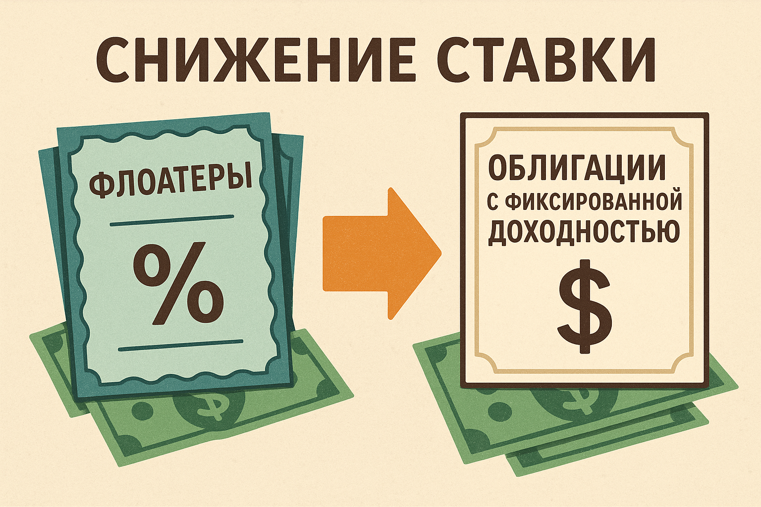 Какие действия я делаю в своем портфеле, когда снижается ставка ЦБ