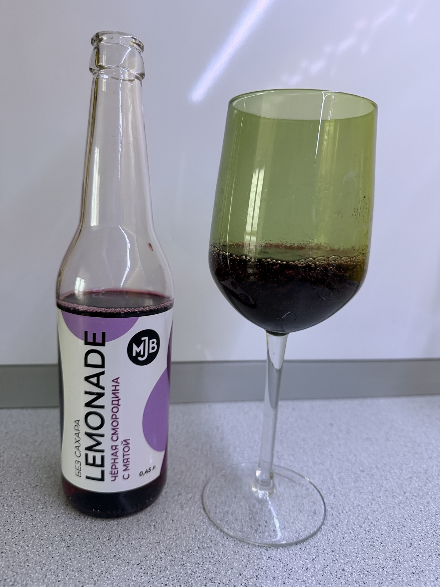 Попробуйте это: лимонад с черной смородиной и мятой без сахара