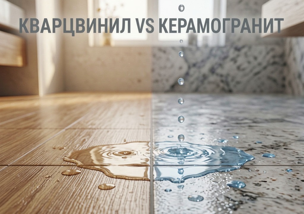 Кварцвинил или керамогранит для ванной — что выбрать