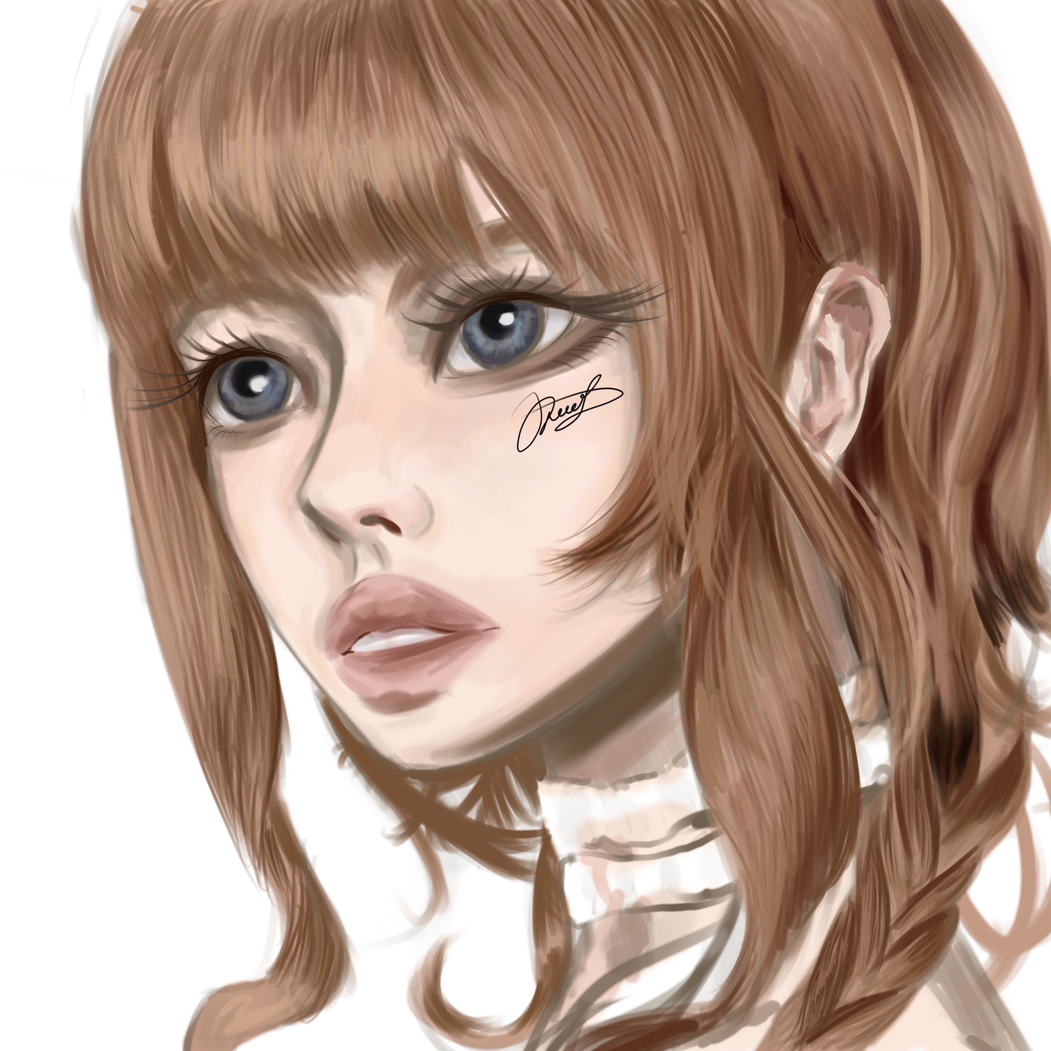 Мой рисунок: портрет девушки
