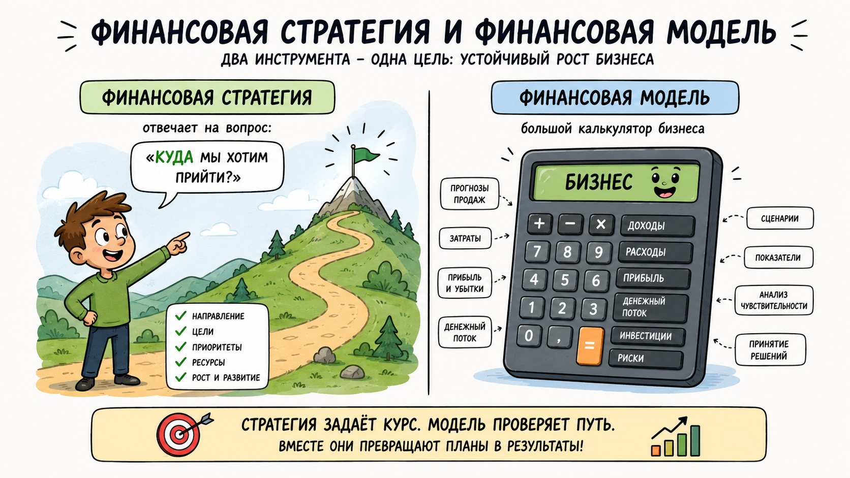 В чем разница между финансовой стратегией и финансовой моделью
