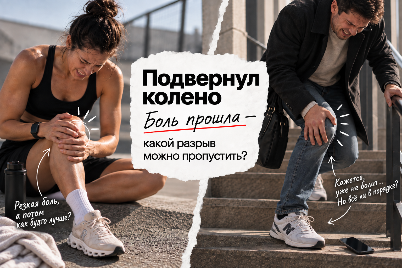 Подвернул колено, боль прошла: какой разрыв можно пропустить