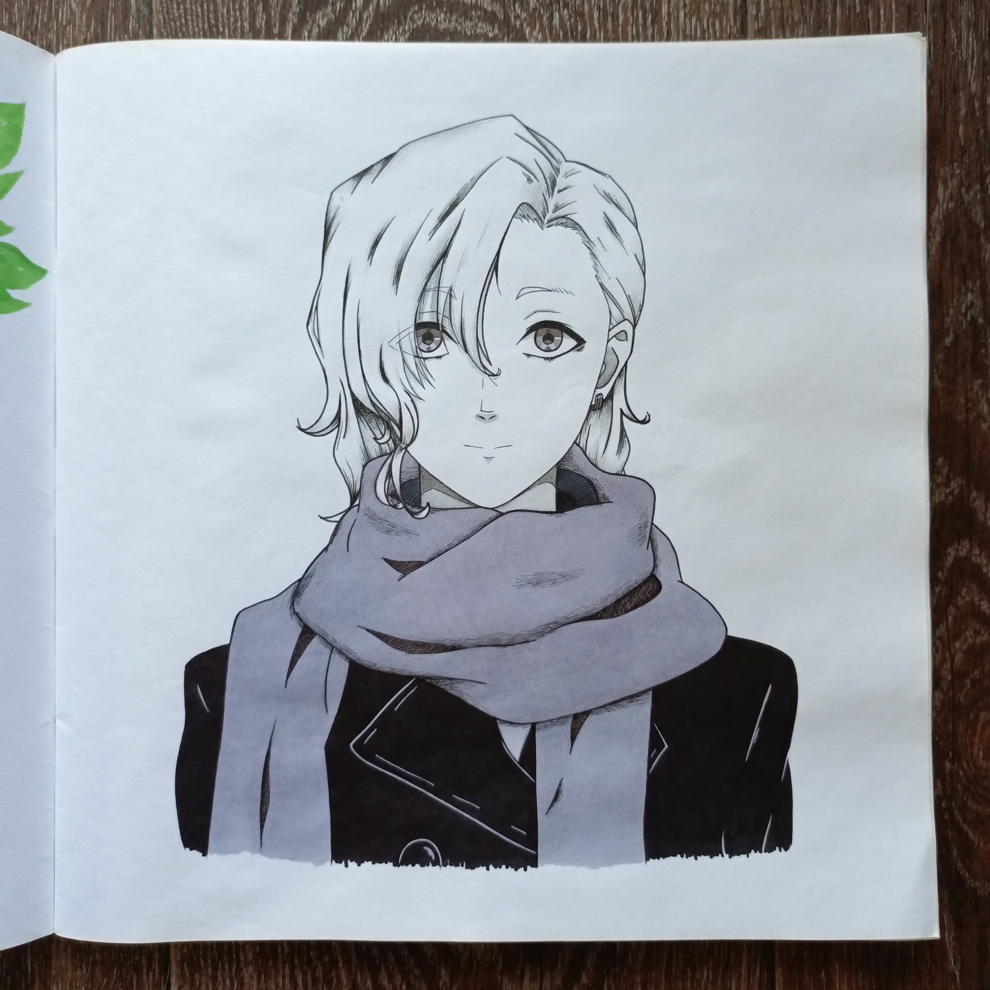 Мой рисунок: портрет в стиле аниме