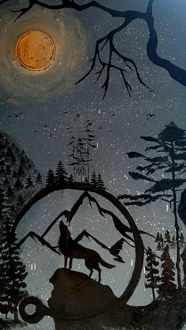 Мой рисунок: роспись фургона охотника