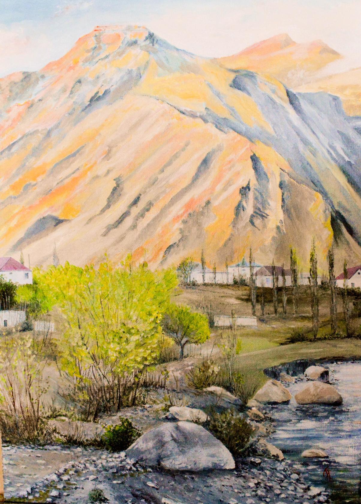 Мой рисунок: картина маслом «Тепло заката»