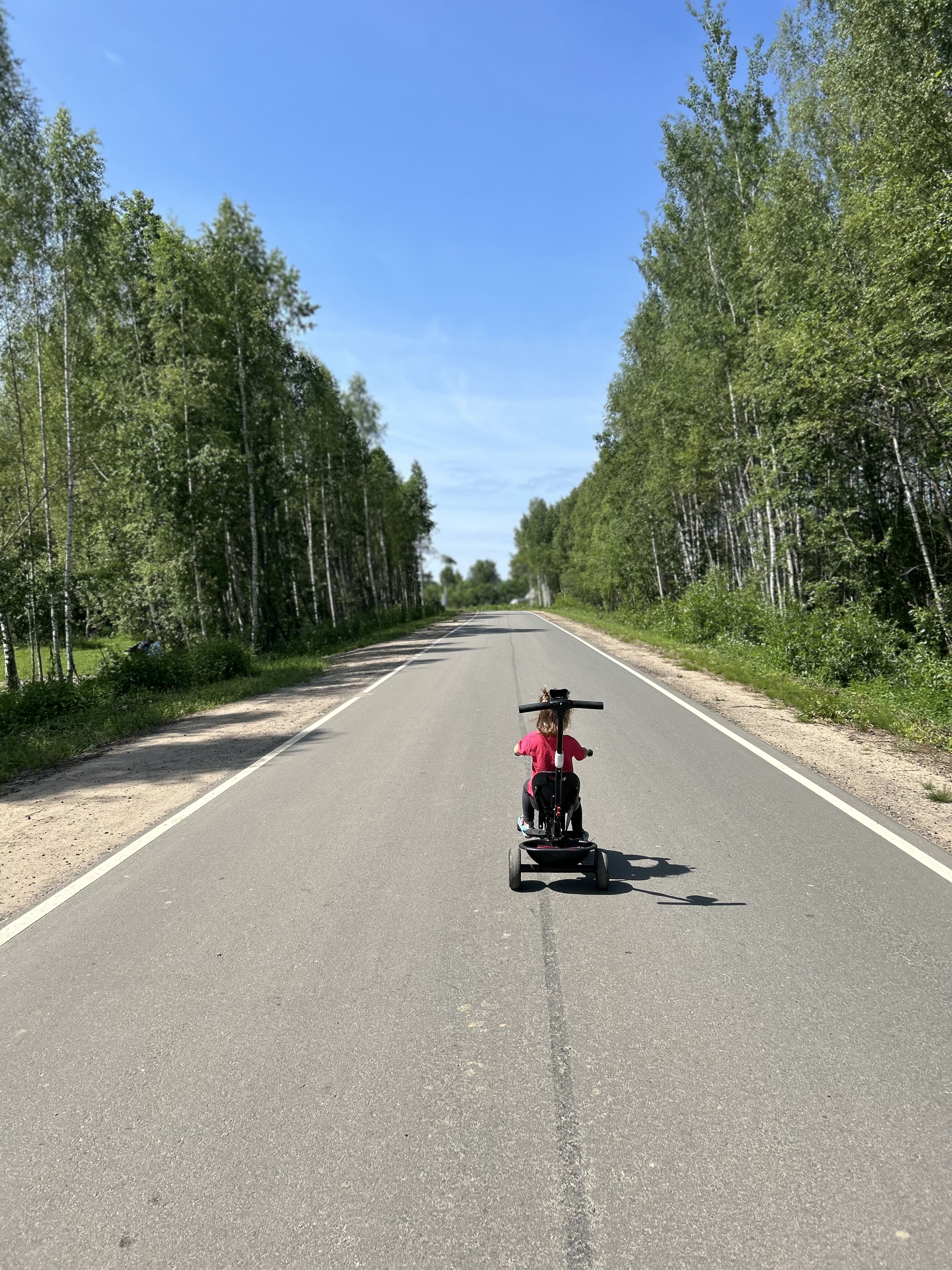 Съемка дороги: деревня