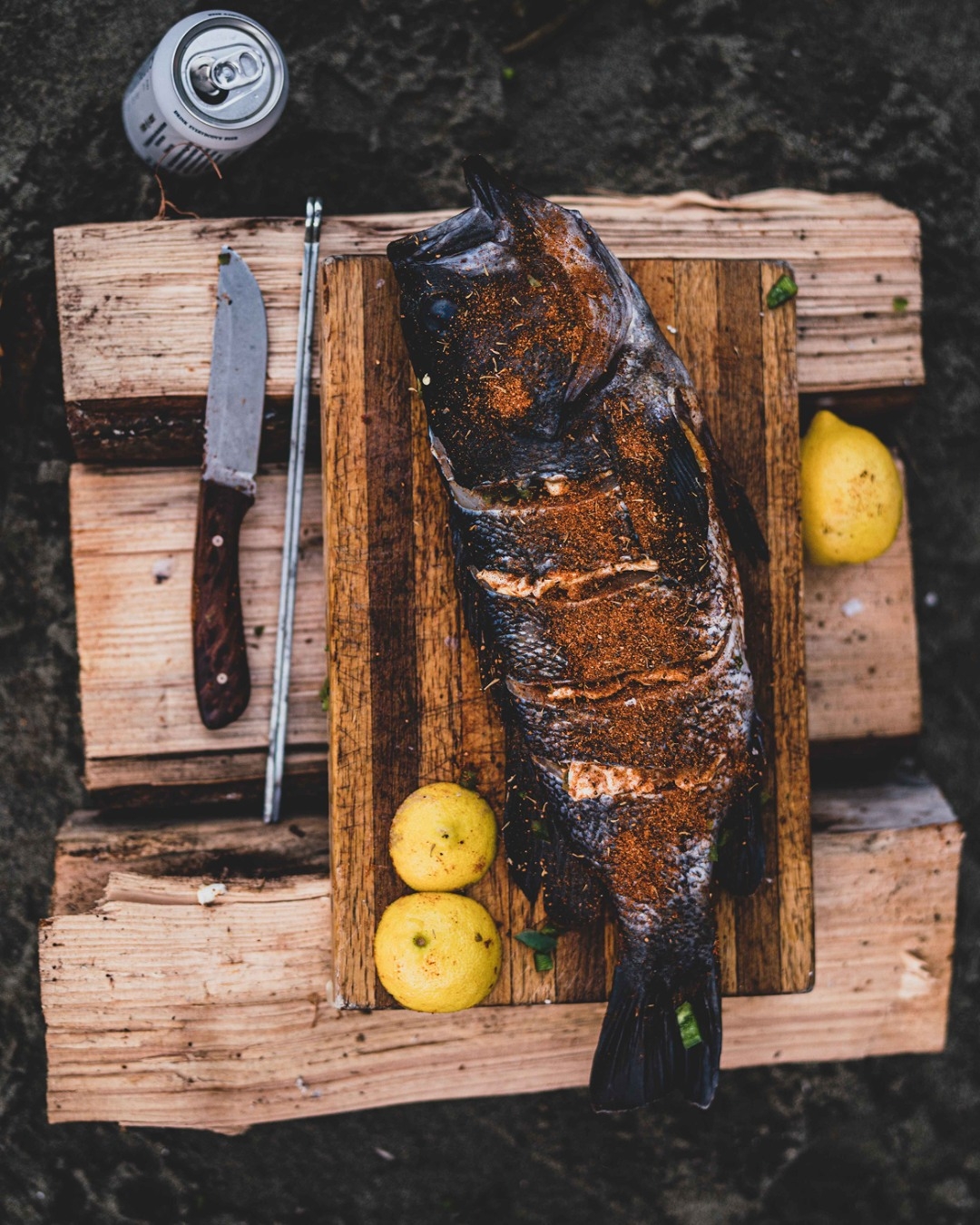 Мой рецепт: морской окунь на костре