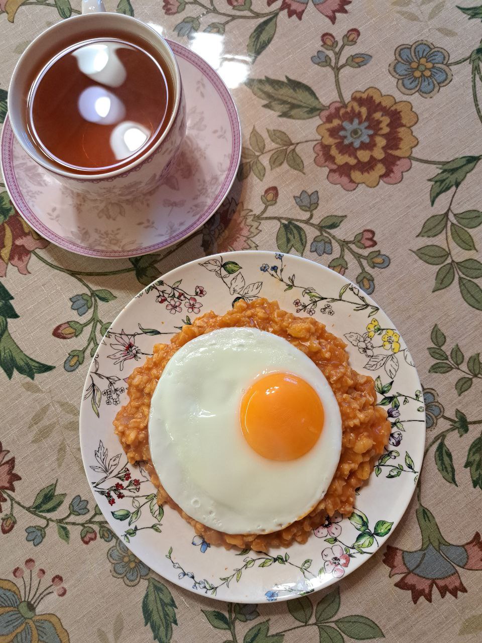 Мой рецепт: томатная каша с яйцом