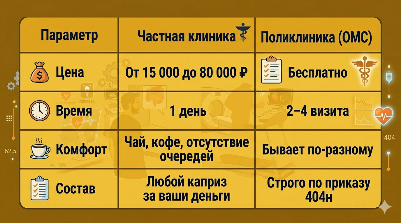 Медобслуживание для мужчин: как пройти бесплатный чекап по ОМС в 30, 40 и 50 лет
