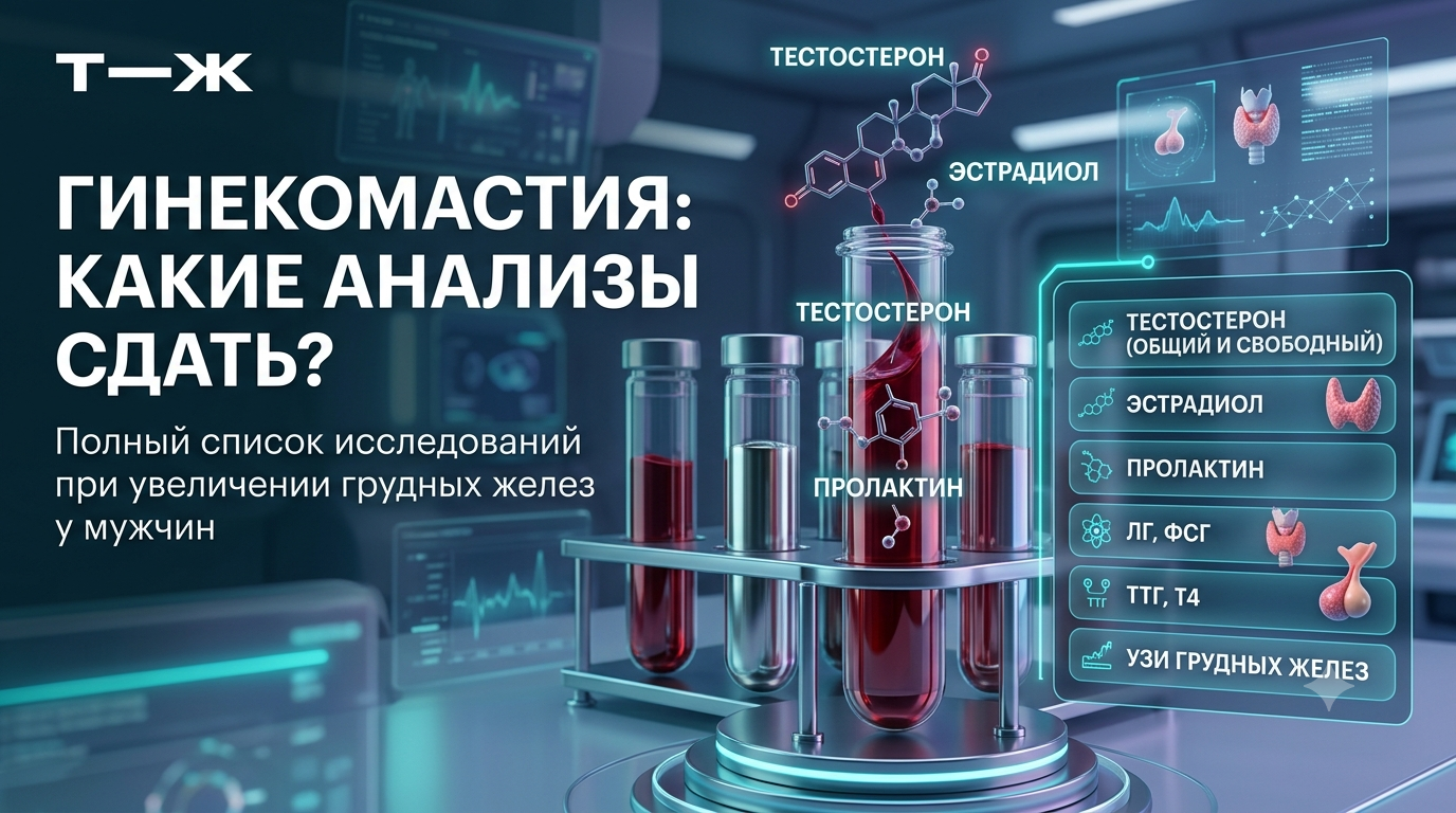 «Грудь как у женщины»: какие анализы сдать мужчине при гинекомастии