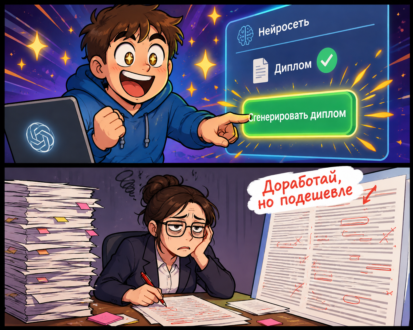 Диплом из нейросети: почему доработка — это не скидка, а усложнение задачи
