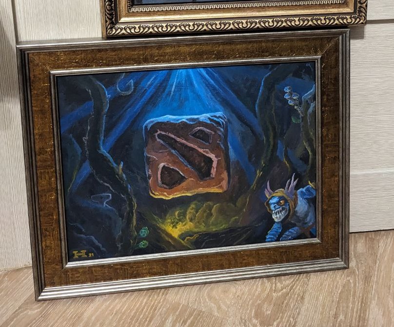 Мой рисунок: логотип Dota в живописи