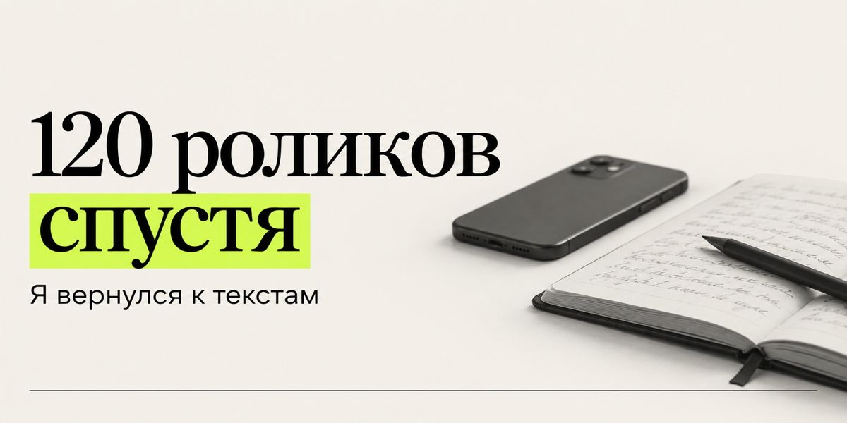 Я снял 120 коротких роликов и решил вернуться к текстам