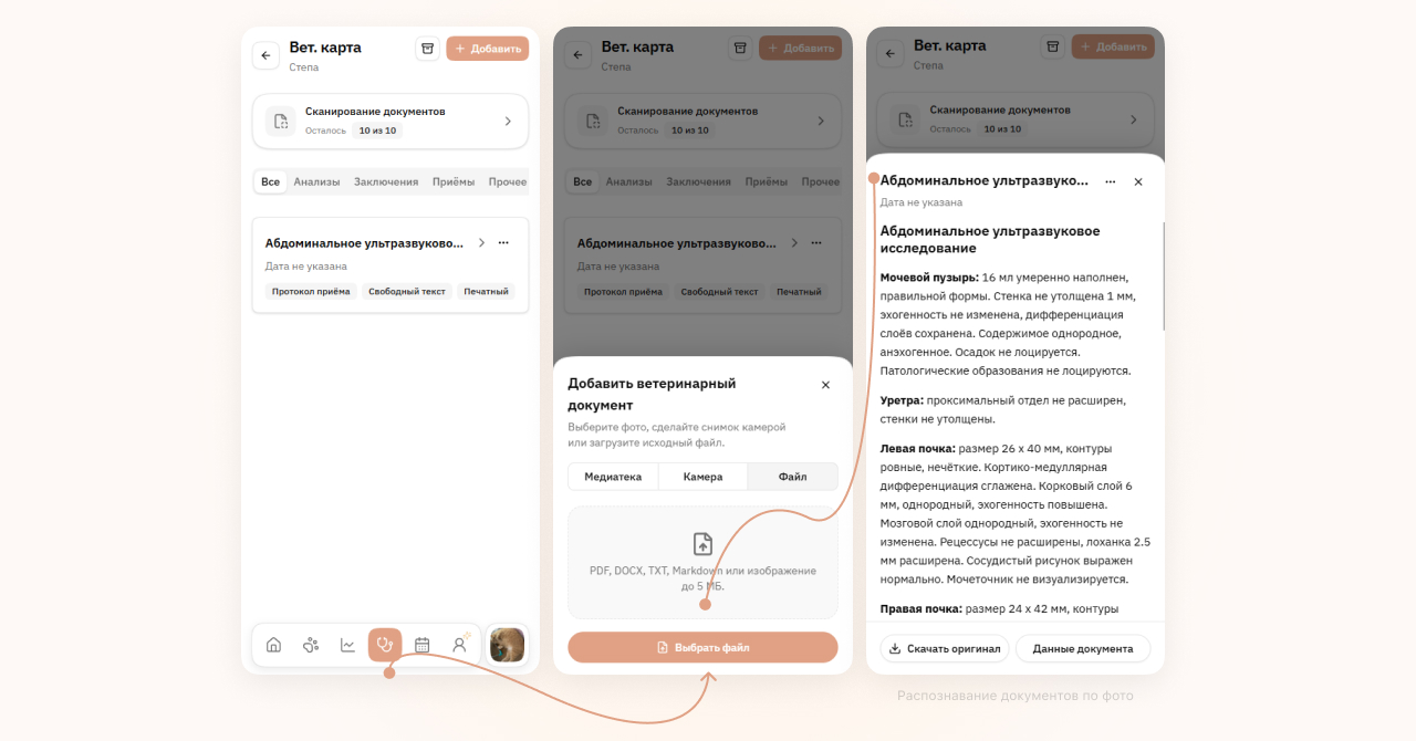Flow: добавления вет. документа в приложение