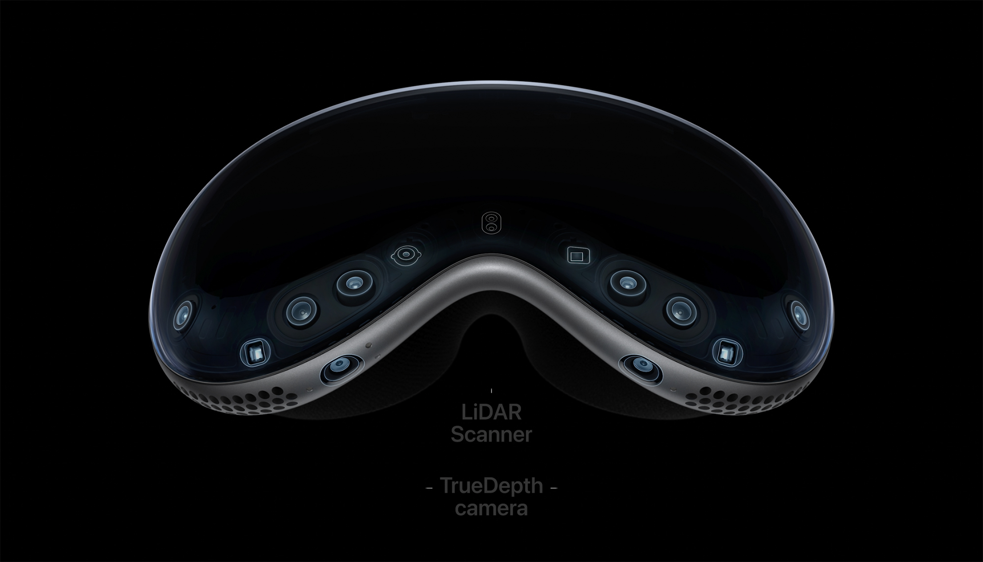 Камеры и датчики в Vision Pro. Источник: Apple