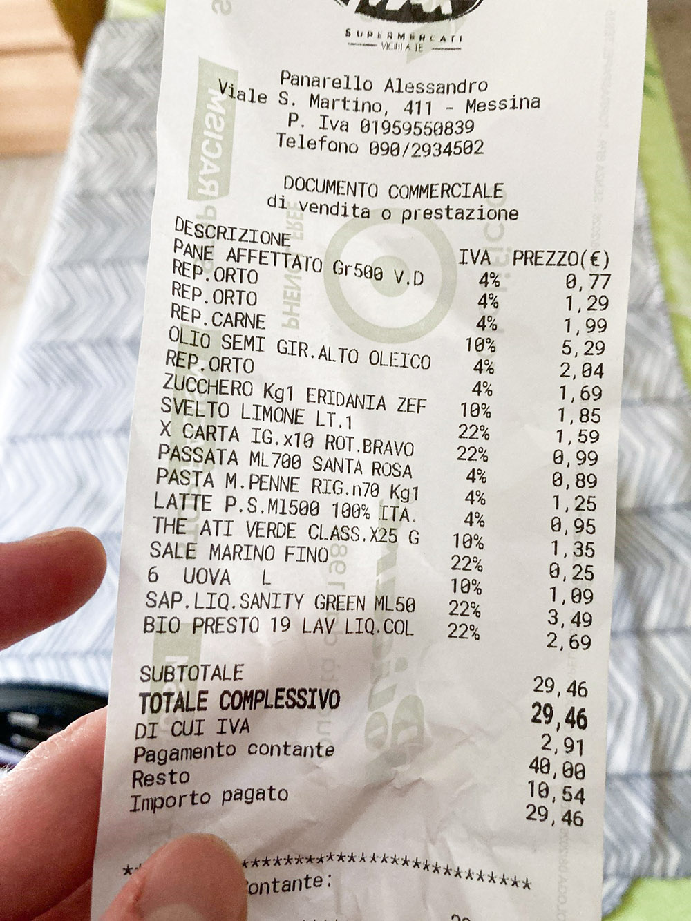 Цены в местном супермаркете. Самое дорогое — мясо за 5,29 €
