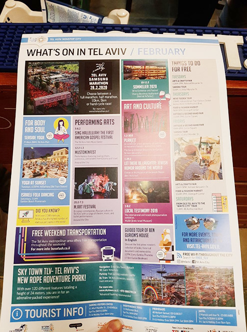 Мартовский выпуск газеты Tel Aviv Nonstop City: предлагает бесплатную йогу и экскурсии