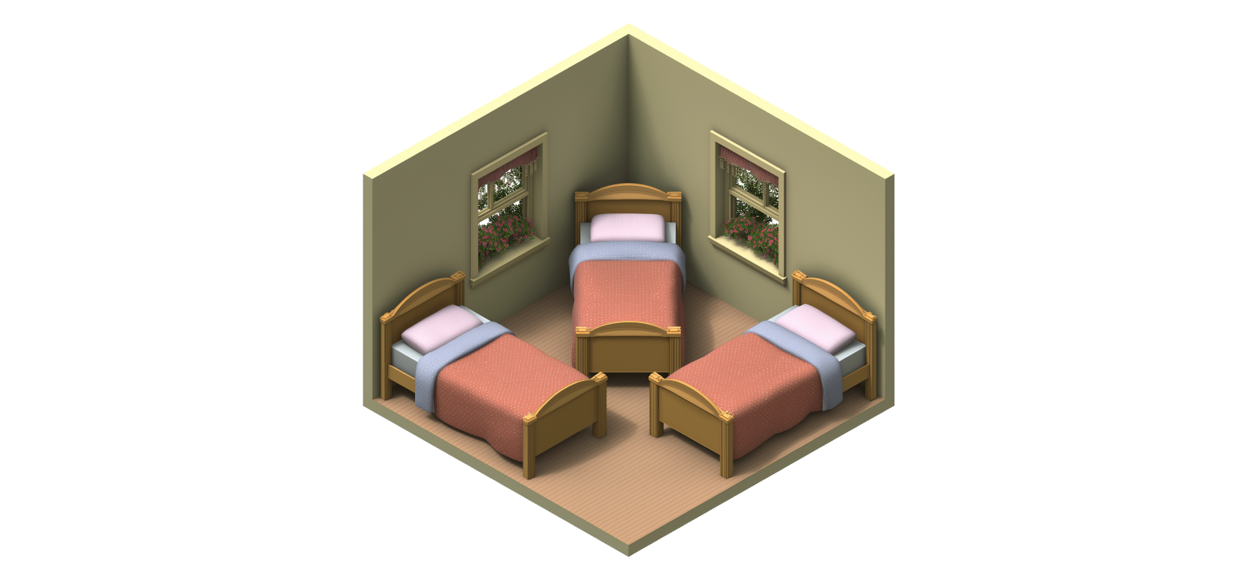 Как изменить планировку двушки, чтобы у каждого члена семьи были спальные места