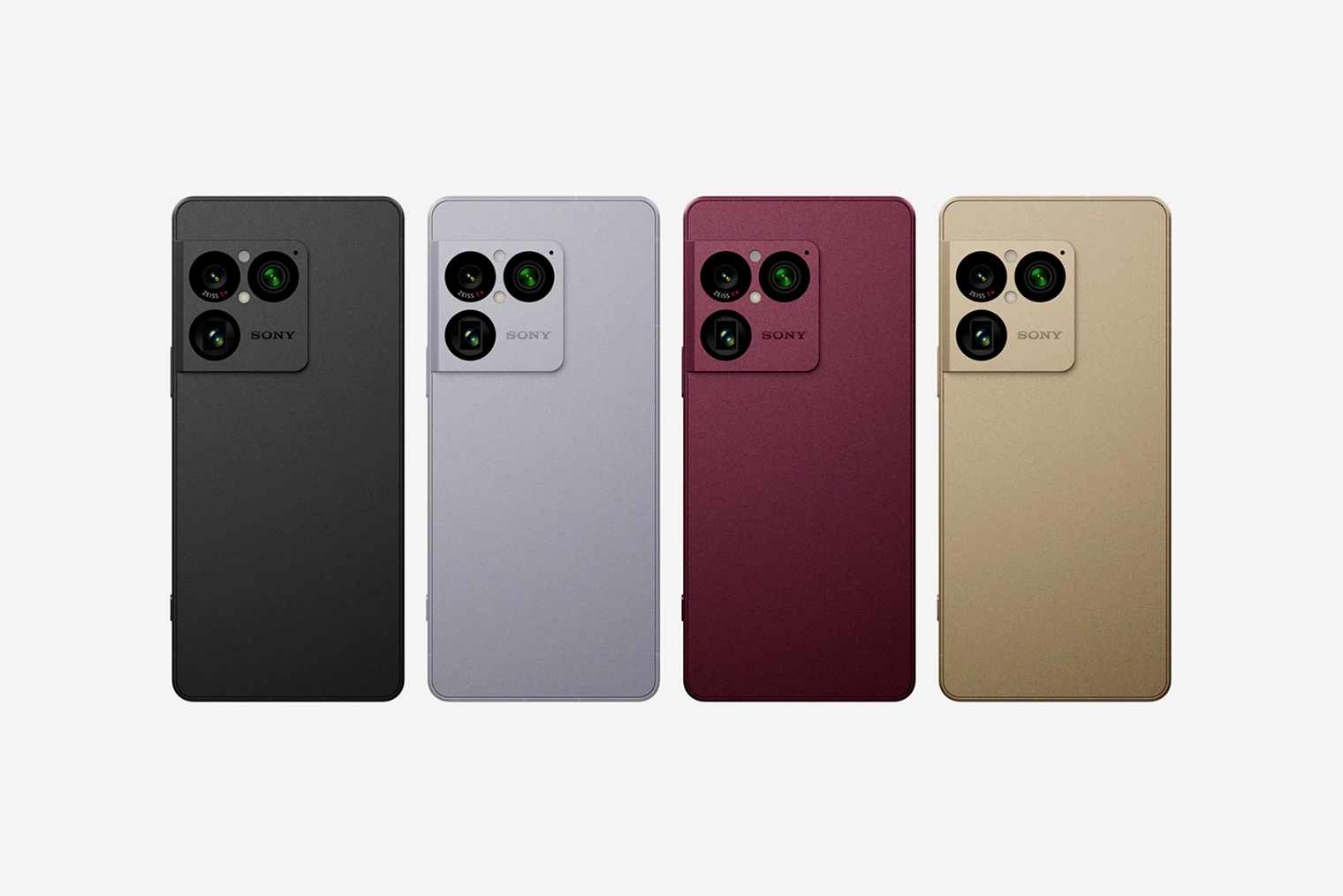 Все цвета Sony Xperia 1 VIII. И еще можно увидеть новый квадратный блок камер. © Sony