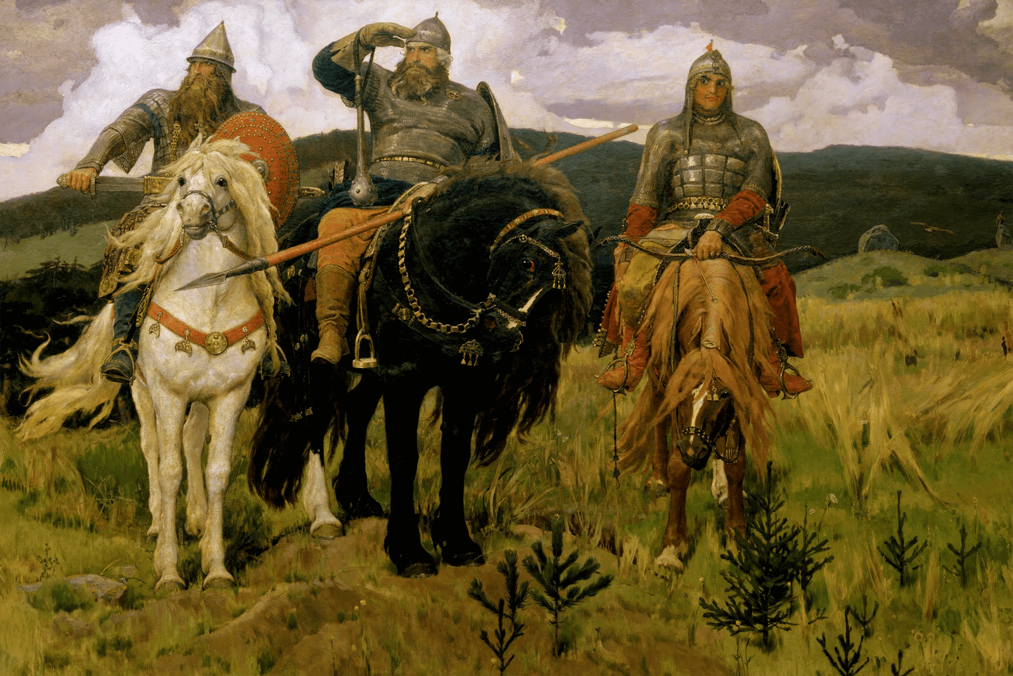 Картина Васнецова «Три богатыря» на онлайн-выставке