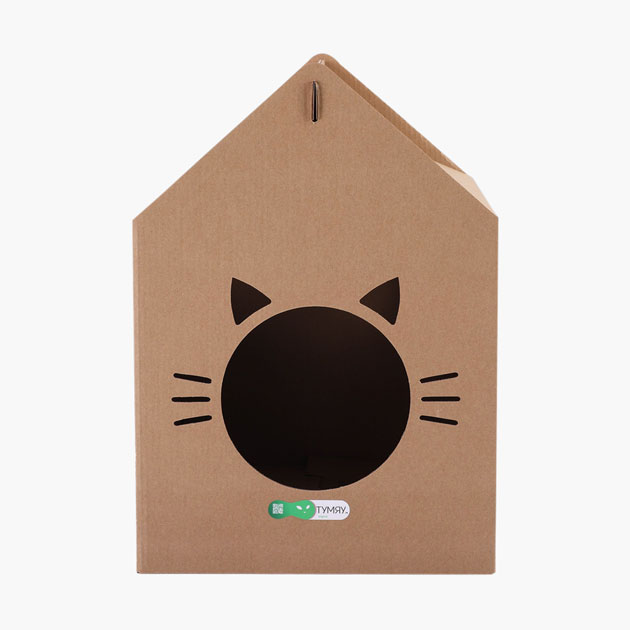 Аккуратный картонный домик для кошки. Цена: 245 ₽