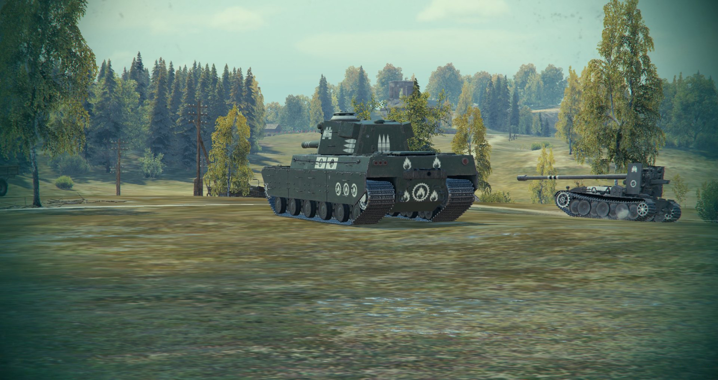 На скриншоте изображены два танка со шкурками. На них показано, где находятся заряжающий, командир и другие члены экипажа
