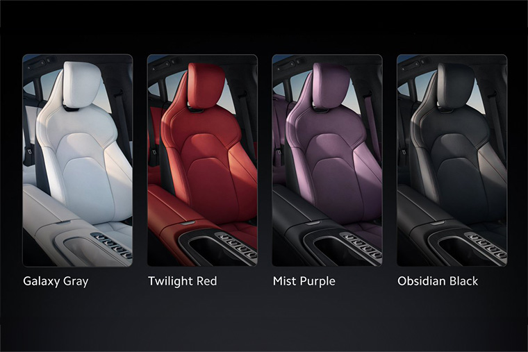Предусмотрено четыре цветовых варианта отделки салона. Источник: Lei Jun (CEO Xiaomi) / X