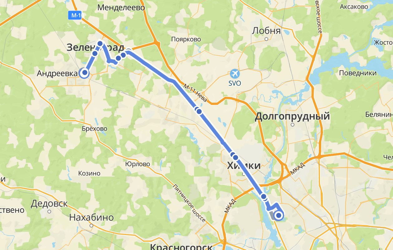 Автобусный маршрут № 400 до станции метро «Речной вокзал». Источник: 2gis.ru