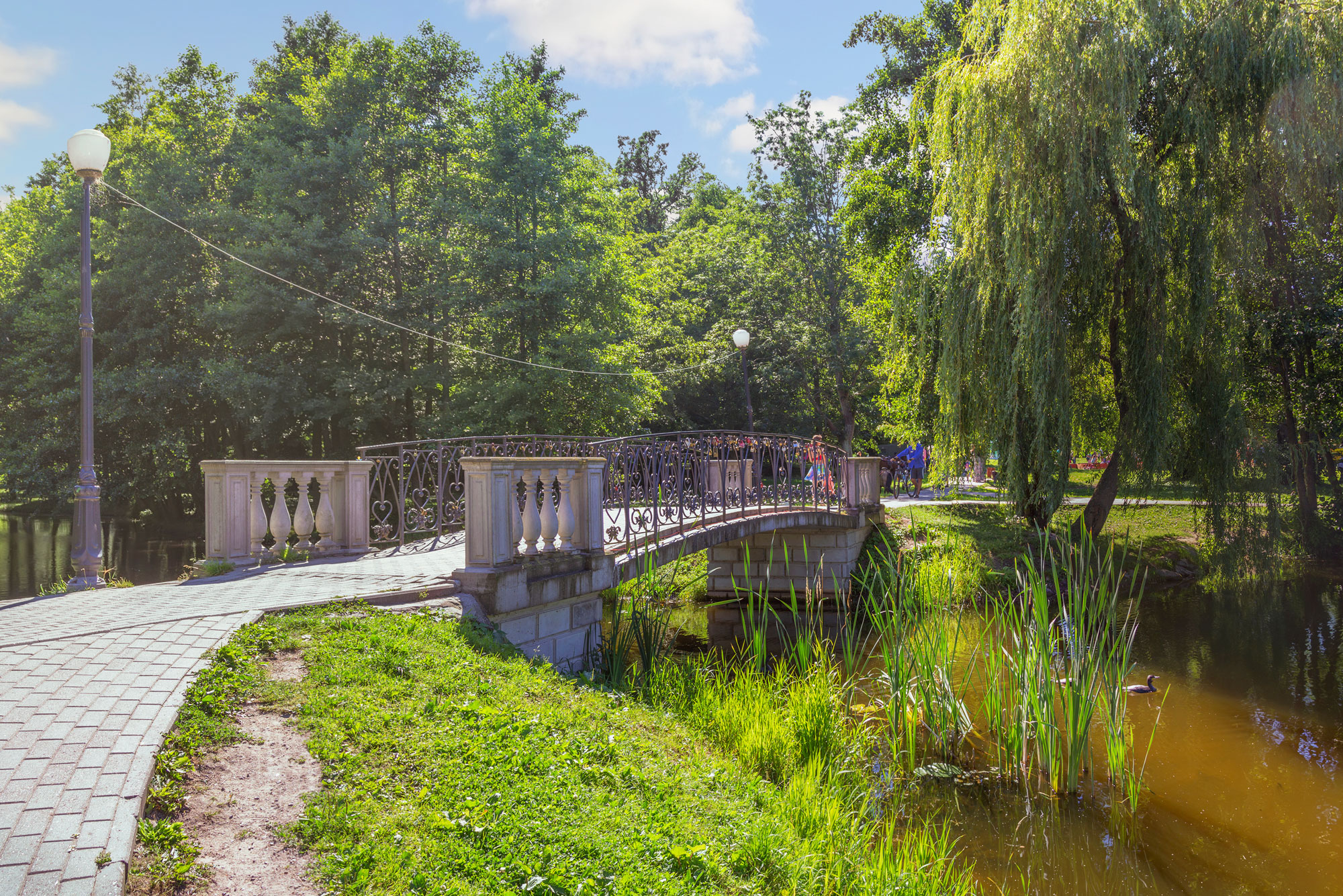 На территории есть красивые мостики. Фото: Belikart / Shutterstock