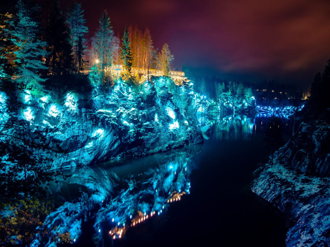 Фото: Рускеала на Новый год