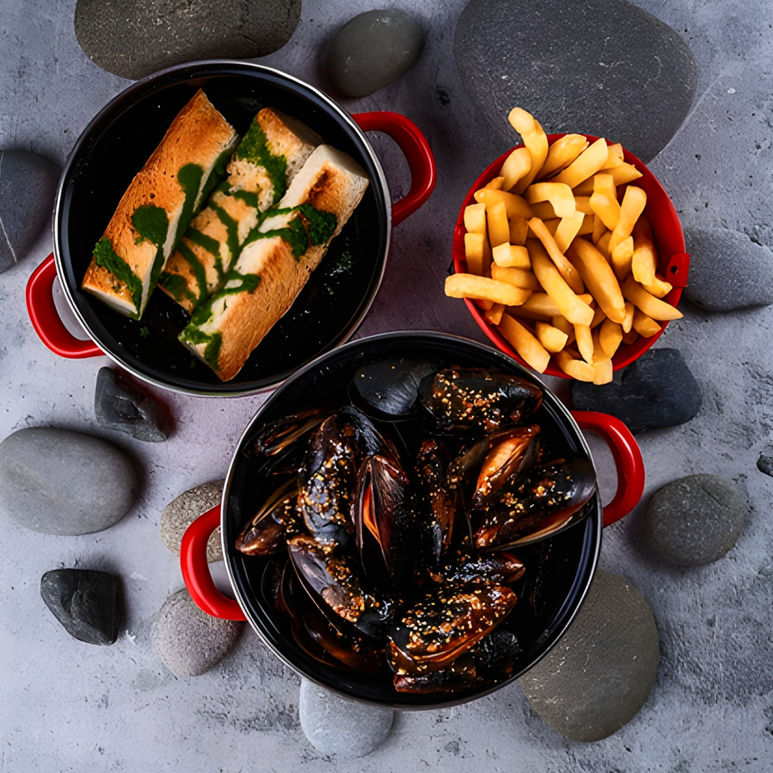 Блюда из ресторана «Мидийное место» фото