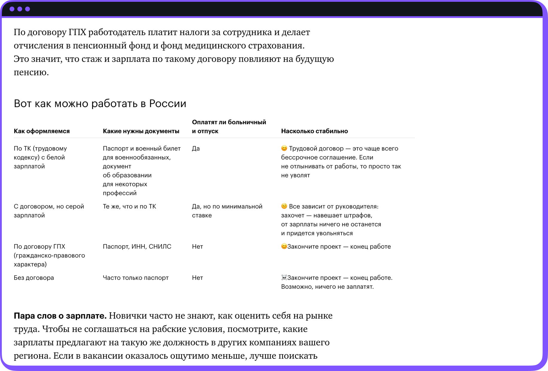 Скриншот уроков